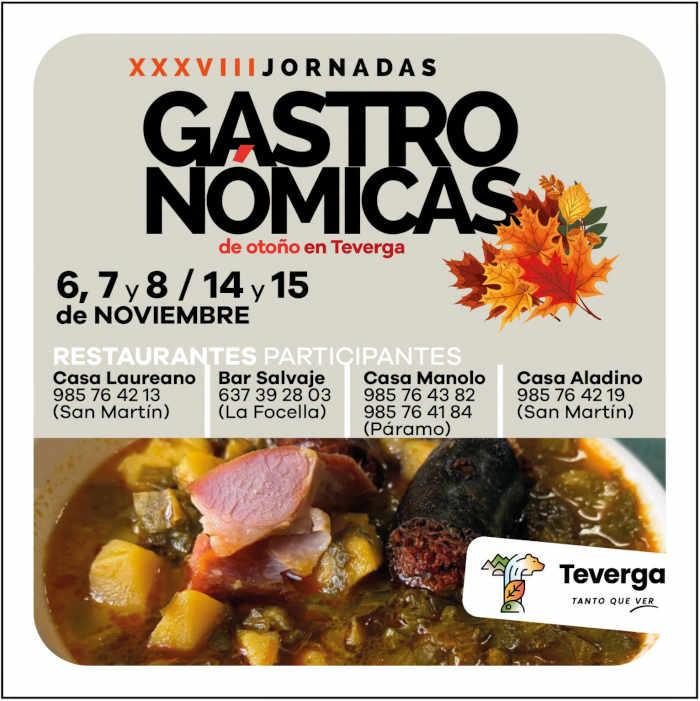 Jornadas Gastronómicas de Otoño, del 6 al 15 de noviembre en Teverga