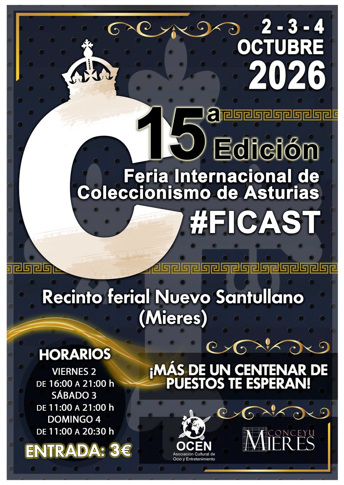 15ª Feria Internacional de Coleccionismo de Asturias 2026, del 2 al 4 de octubre