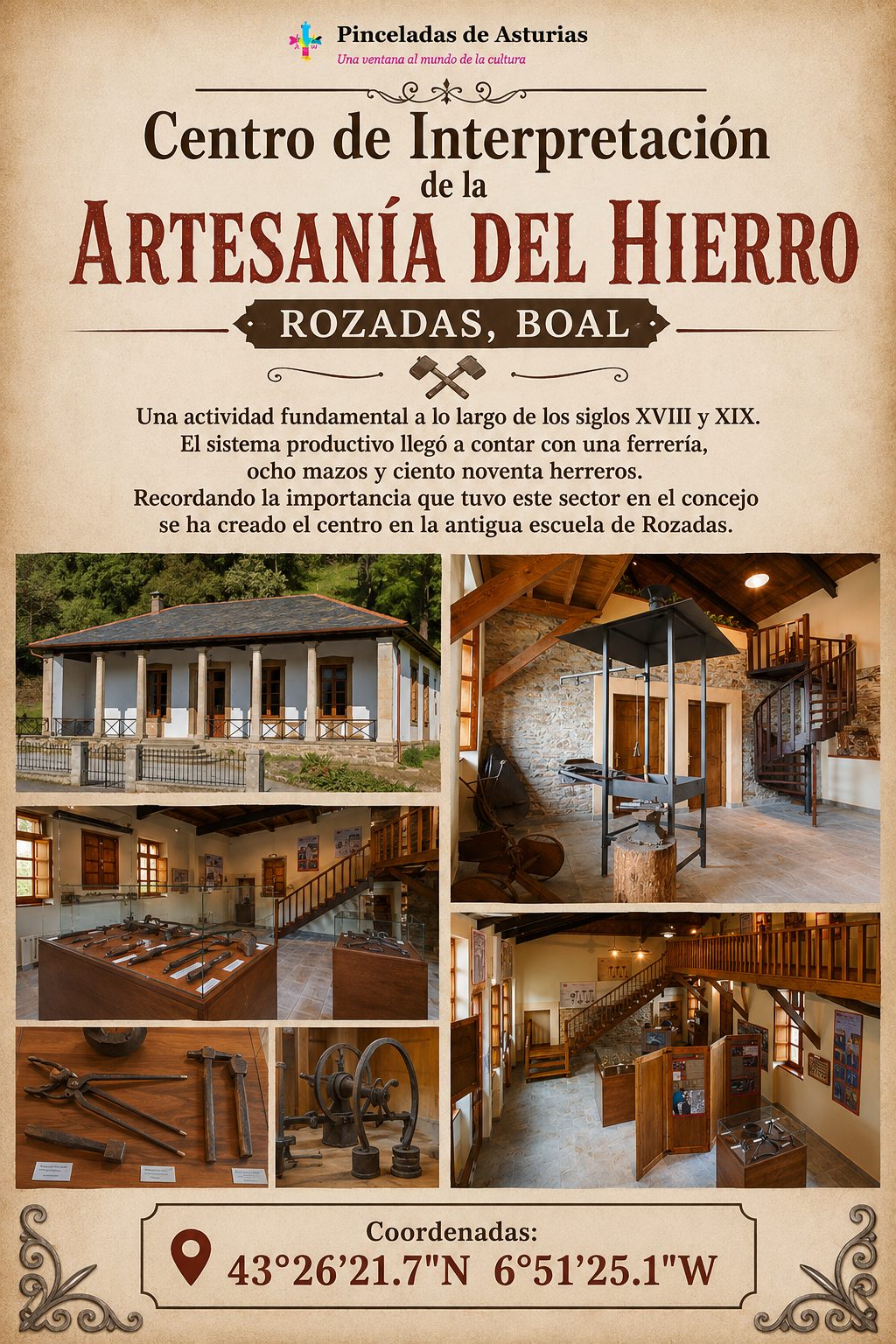 Centro de Interpretación de la Artesanía del Hierro, Rozadas, Boal.