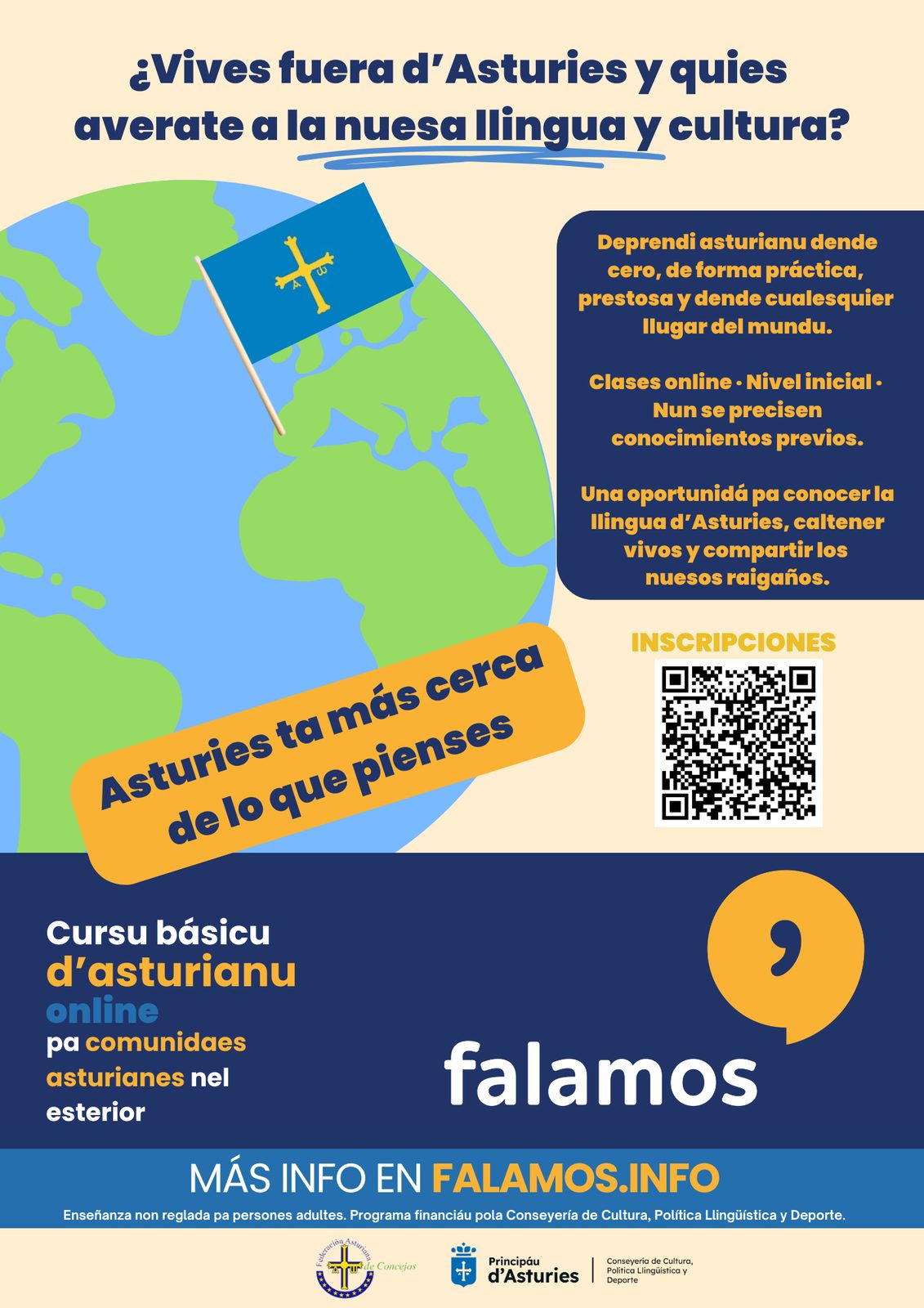 Cultura ofrece a los centros asturianos cursos a distancia sobre Asturiano y Eonaviego