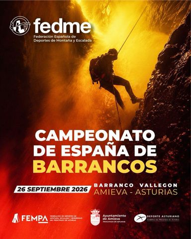 Amieva acogerá el Campeonato de España de Barrancos FEDME 2026