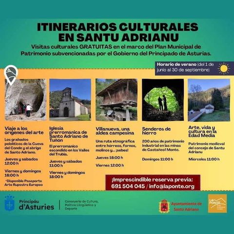 Itinerarios culturales de verano en Santo Adriano