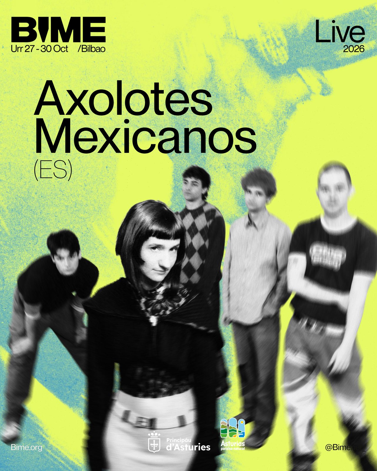 La banda asturiana Axolotes Mexicanos actuará en el encuentro musical BIME Bilbao 2026