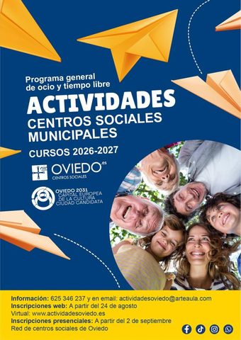 Centros Sociales de Oviedo programa una «oferta histórica» de actividades para el curso 2026-2027, con 4.800 plazas en 47 equipamientos